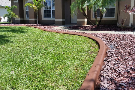 Color Curbing: Rust Brown Brevard County Florida