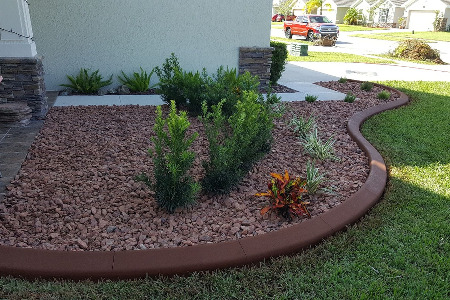 Color Curbing: Rust Brown Brevard County Florida