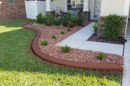 Color Curbing: Rust Brown Brevard County Florida