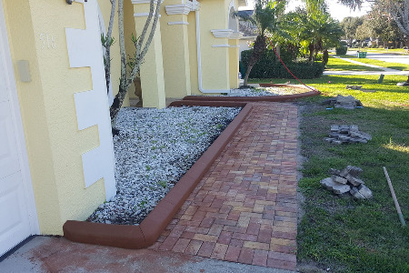 Color Curbing: Rust Brown Brevard County Florida