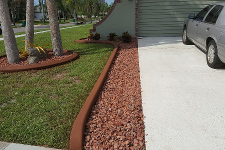 Color Curbing: Rust Brown Brevard County Florida