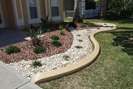 Stained Curbing: Sequoia Brown Brevard County Florida