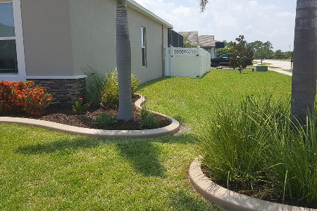 Stained Curbing: Sahara Tan Brevard County Florida