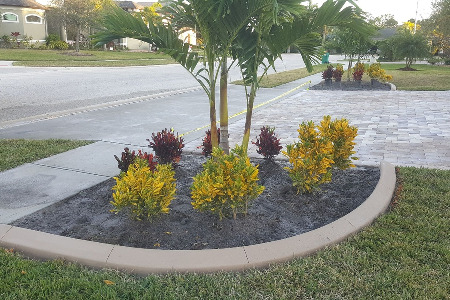 Stained Curbing: Sahara Tan Brevard County Florida
