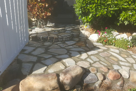 Flagstone Walkway and Stair Step Brevard County Florida